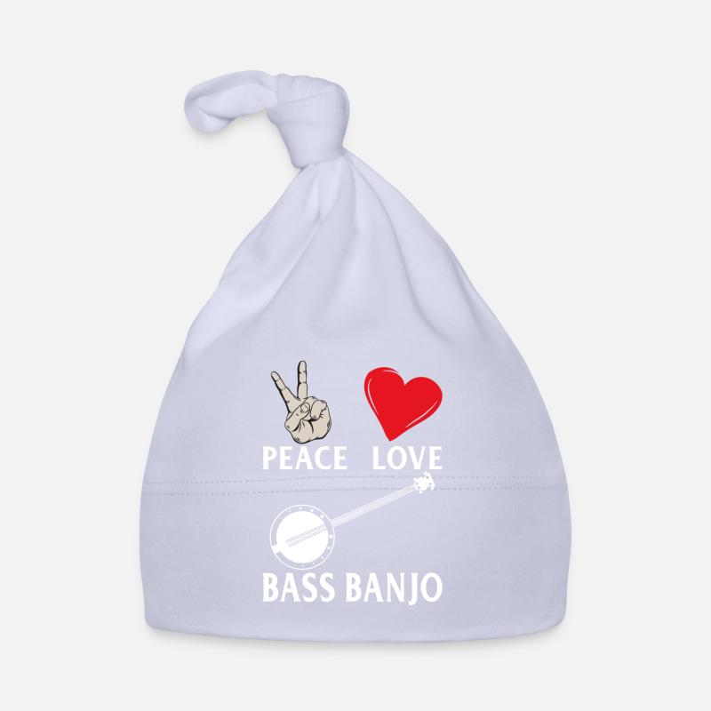 Peace Love Basse Banjo Instruments Banjo Bonnet bio Bébé