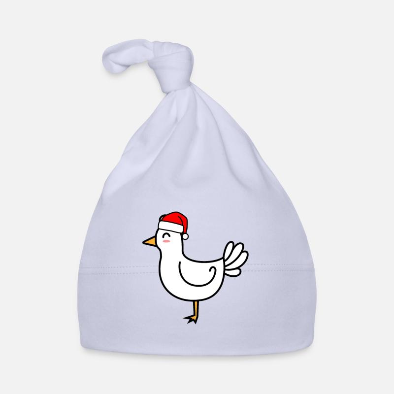 Chicken Comic Christmas Xmas Organic Baby Cap