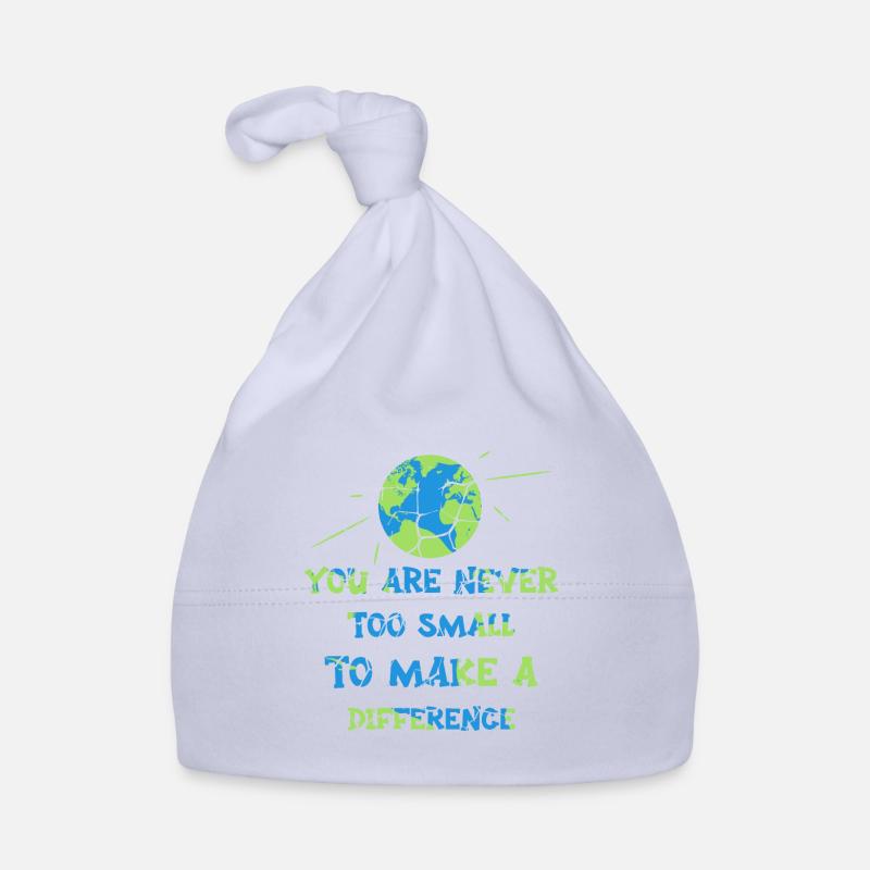 Vous n’êtes jamais trop petit pour faire une différence - Bonnet bio Bébé - ciel