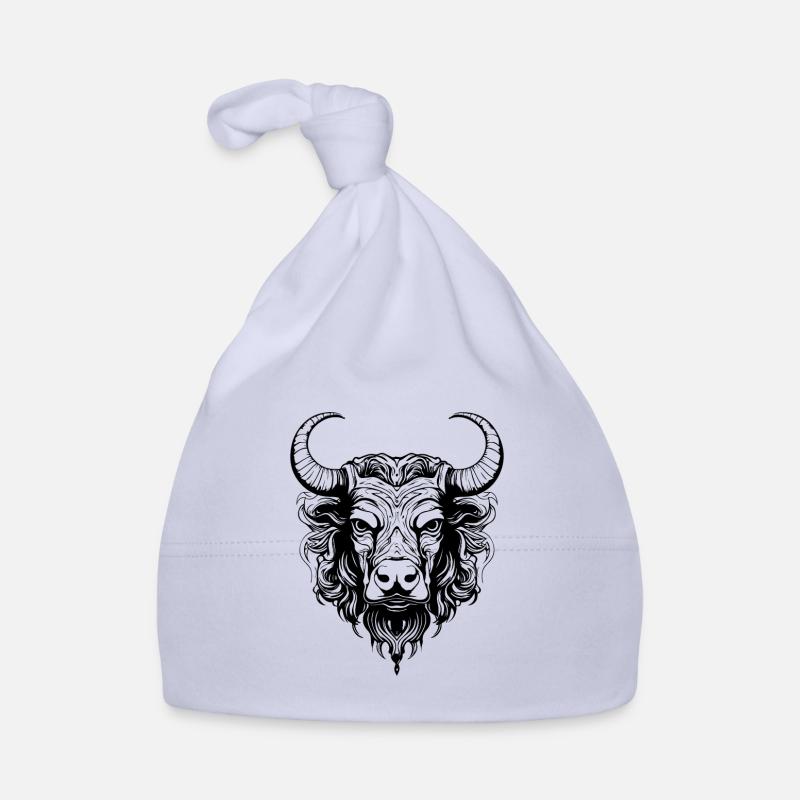 Bulle Taurus Kopf Stier Symbol Baby Bio-Mütze