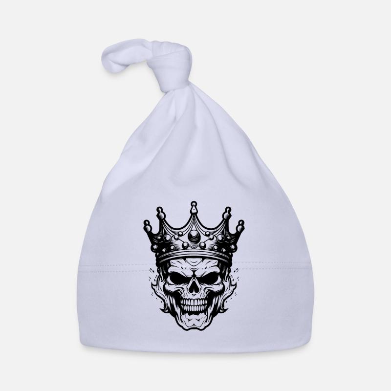 Skull King Symbol Organic Baby Cap