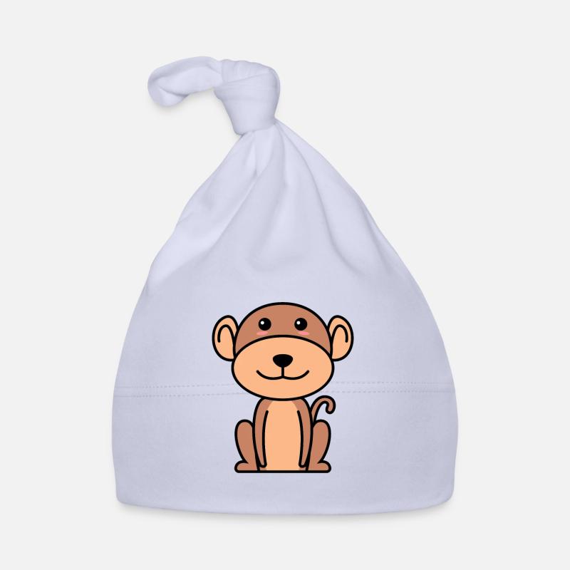 Monkey Comic Animal Organic Baby Cap