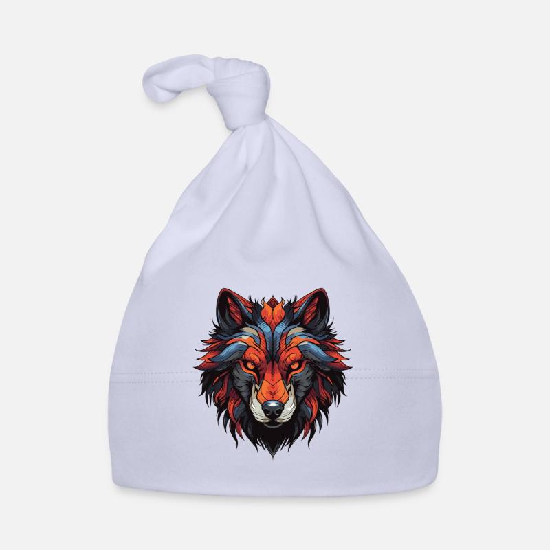 Wolf Portrait Baby Bio-Mütze