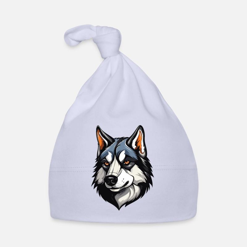 Husky Hund Kopf Baby Bio-Mütze