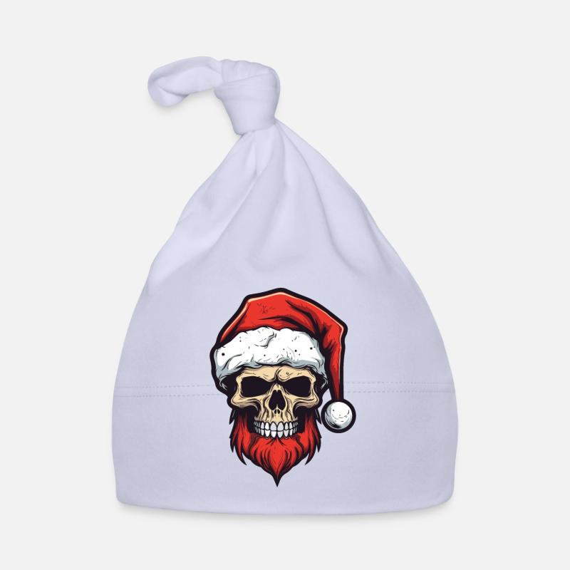 Weihnachtsmann Totenkopf Baby Bio-Mütze