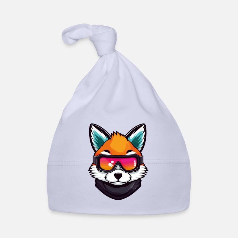 Fuchs Ski Brille Comic - Baby Bio-Mütze - Sky