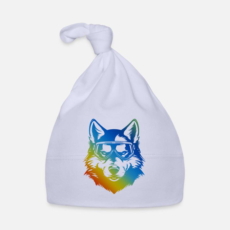 Wolf Snowboard Ski Goggles Colorful Organic Baby Cap