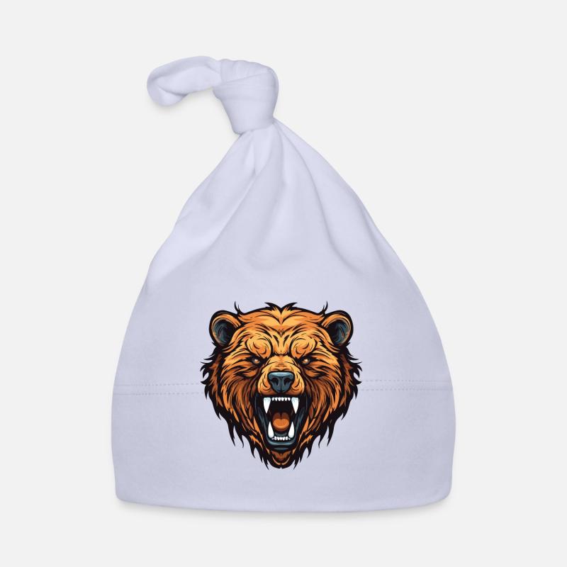 Bear Head Organic Baby Cap