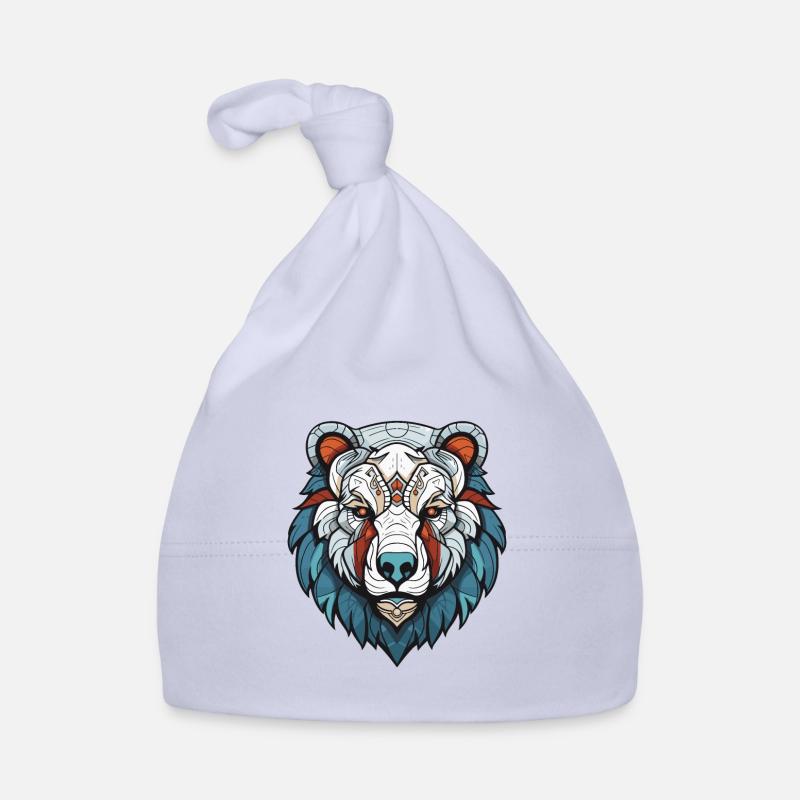 Polar Bear Head Polar Bear Organic Baby Cap