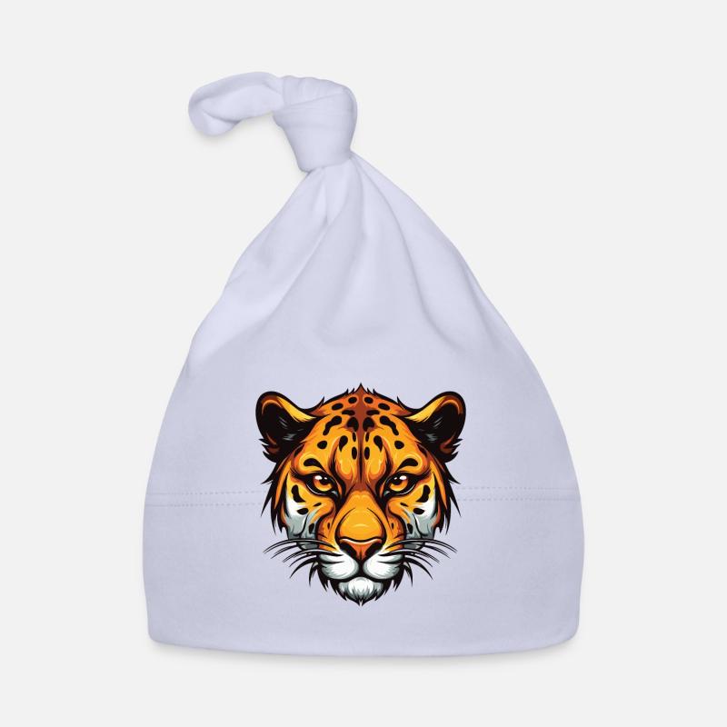 Tête de guépard Bonnet bio Bébé