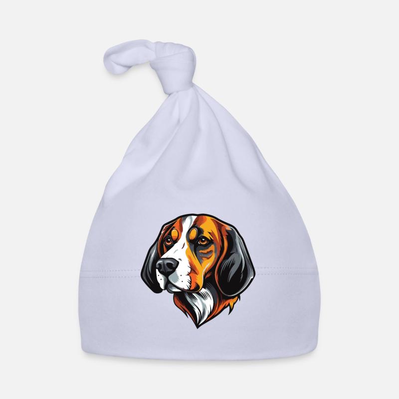 Beagle Dog Head Organic Baby Cap