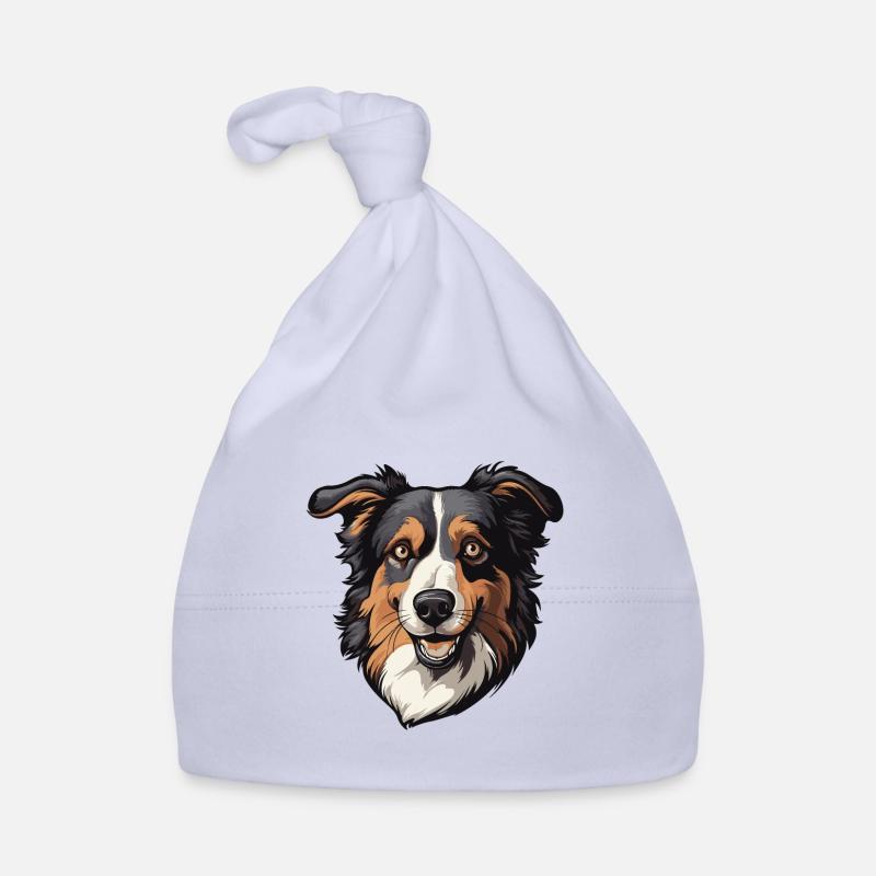 Border Collie Hund Kopf Baby Bio-Mütze