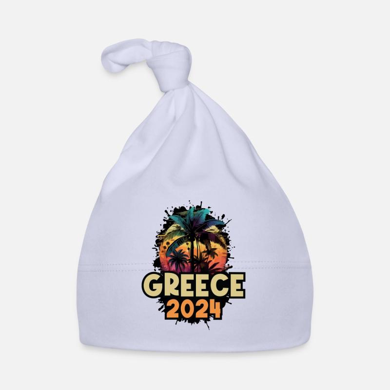 Greece 2024 Urlaub Spruch Baby Bio-Mütze