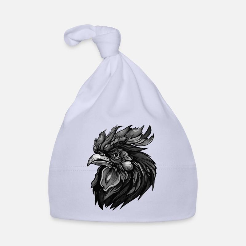 Rooster Animal Head Organic Baby Cap
