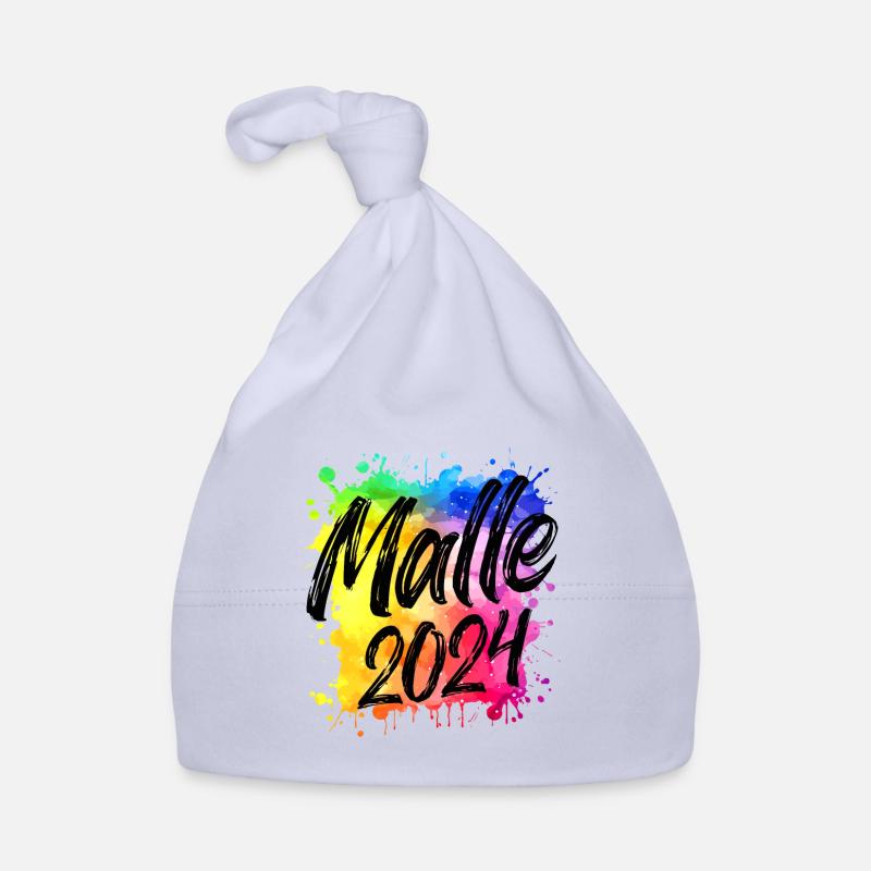 Malle 2024 Bunt Klecks Mallorca Baby Bio-Mütze