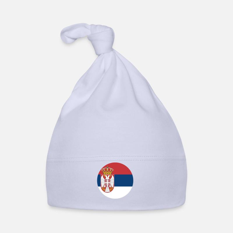 Drapeau Serbie drapeau serbe - Bonnet bio Bébé - ciel