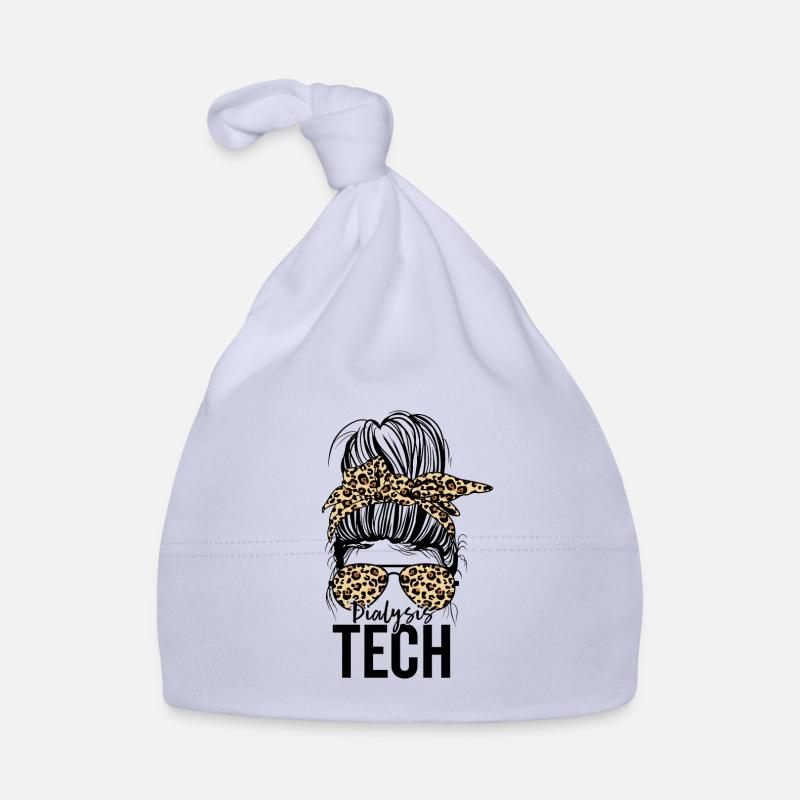 Dialysis Tech Messy Bun Funny Peritoneal Dialysis Organic Baby Cap