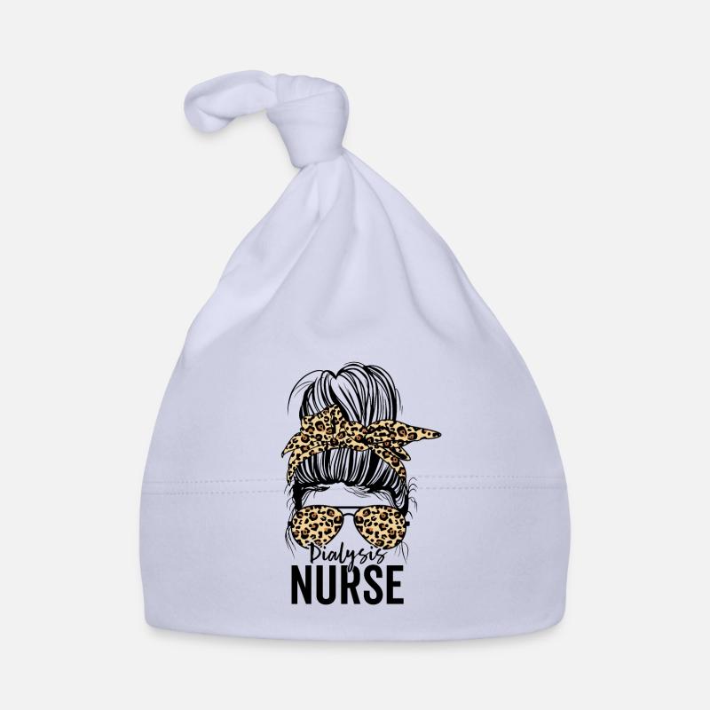 Drôle De Dialyse Infirmière Néphrologie Messy Bun Bonnet bio Bébé