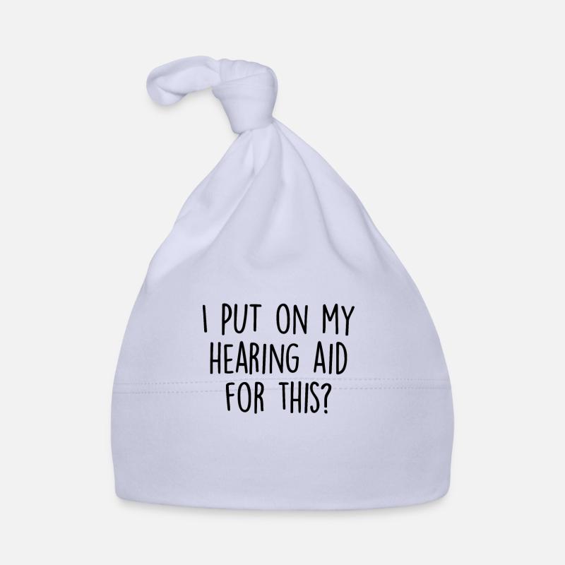 Funny Hearing Aid Deaf Awareness Sign Language Organic Baby Cap