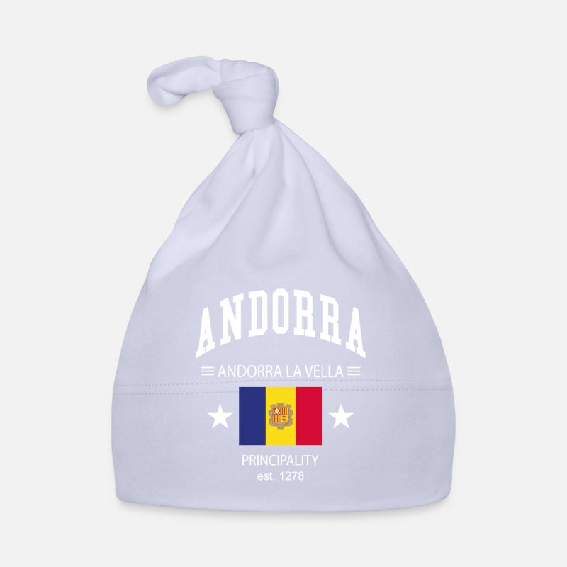 Andorre - Bonnet bio Bébé - ciel