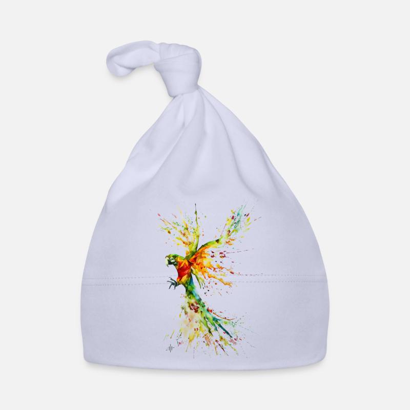 Perroquet - Bonnet bio Bébé - ciel