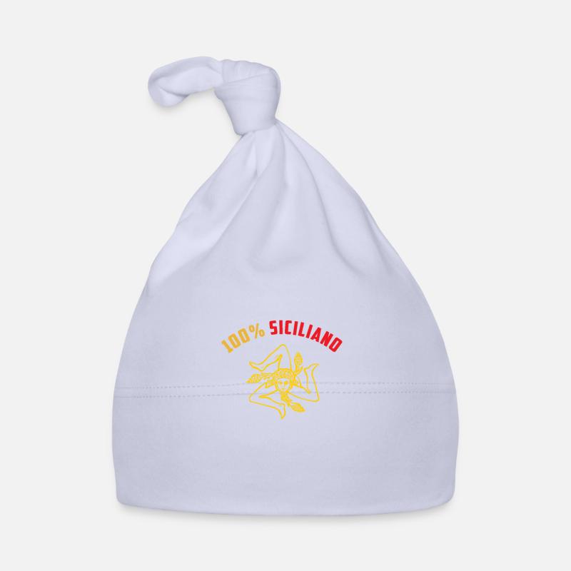 Trinacria 100% sicilienne - Bonnet bio Bébé - ciel