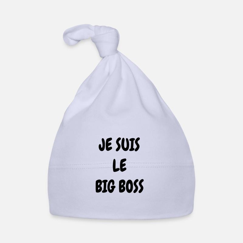 JE SUIS LE BIG BOSS - Bonnet bio Bébé - ciel