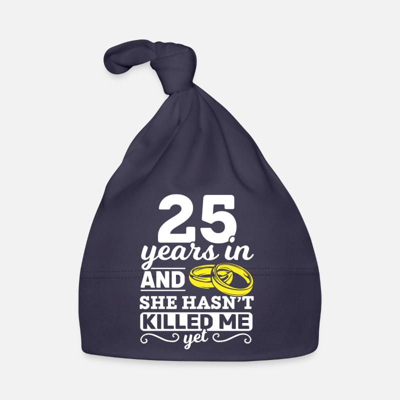 25 Jahre 25. Hochzeitstag Ehe Geschenk Baby Bio-Mütze