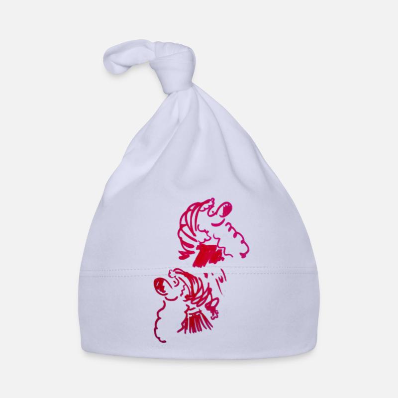 Deux pères Noël dessinés Bonnet bio Bébé