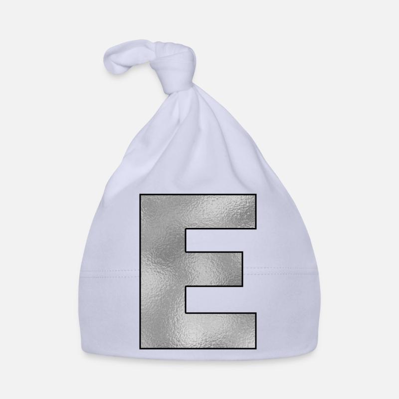 Lettre E Argent Bonnet bio Bébé