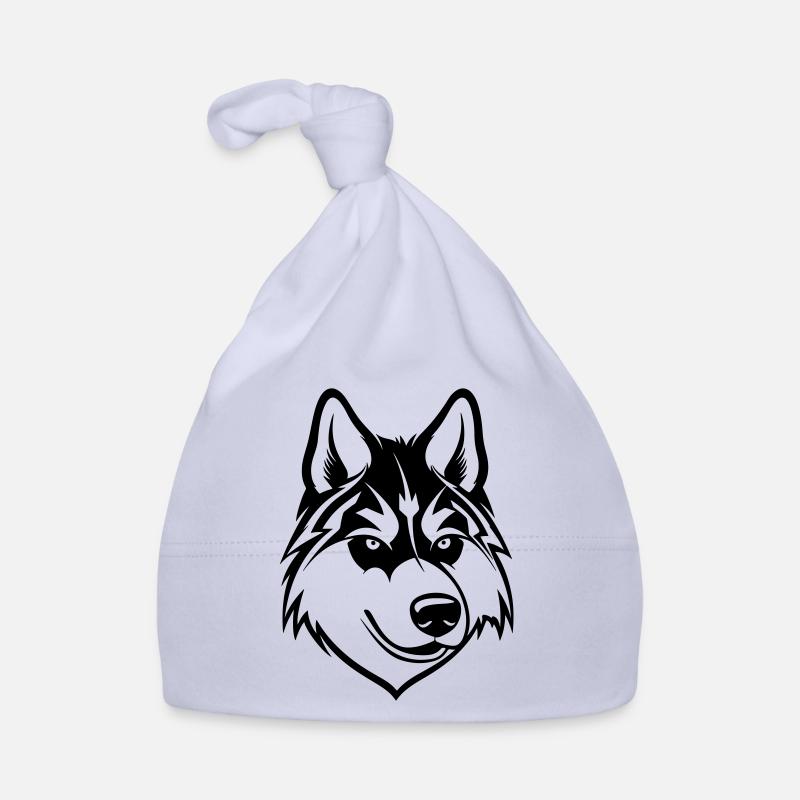 Husky Chien Loup Bonnet bio Bébé