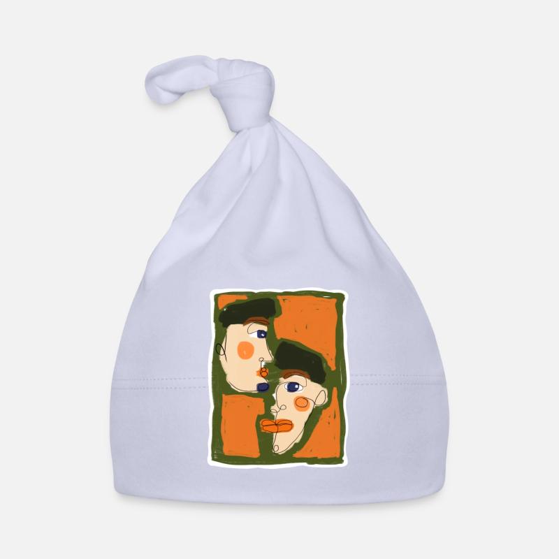 Oneliner Porträt Baby Bio-Mütze