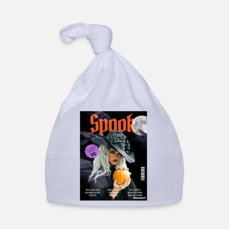 Couverture de magazine SPOOK - Bonnet bio Bébé - ciel