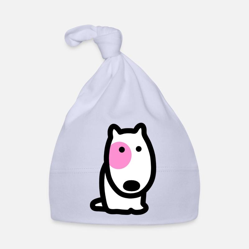 CORSO LE CHIEN à l'oeil rose (face) Bonnet bio Bébé