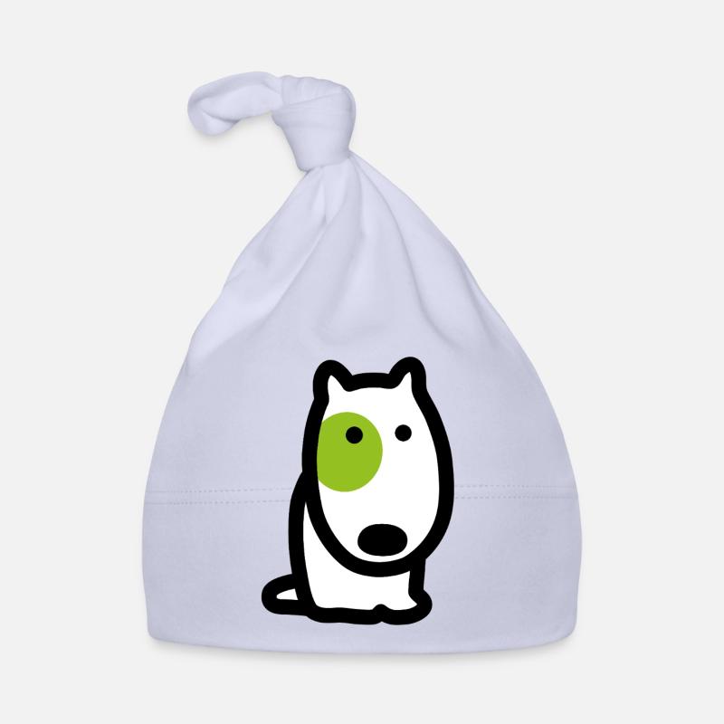 CORSO LE CHIEN à l'oeil vert (face) Bonnet bio Bébé