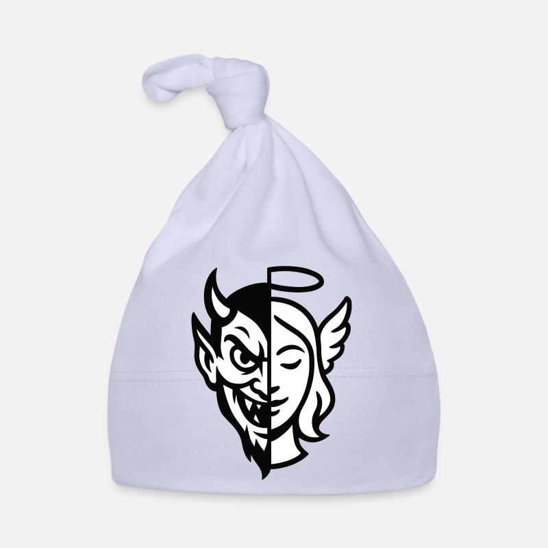 Split Face Dämon Engel Baby Bio-Mütze