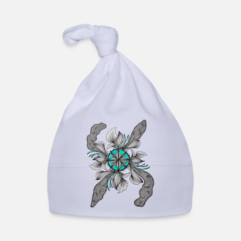 Fleur Étoile Déco Sarcelle Bonnet bio Bébé