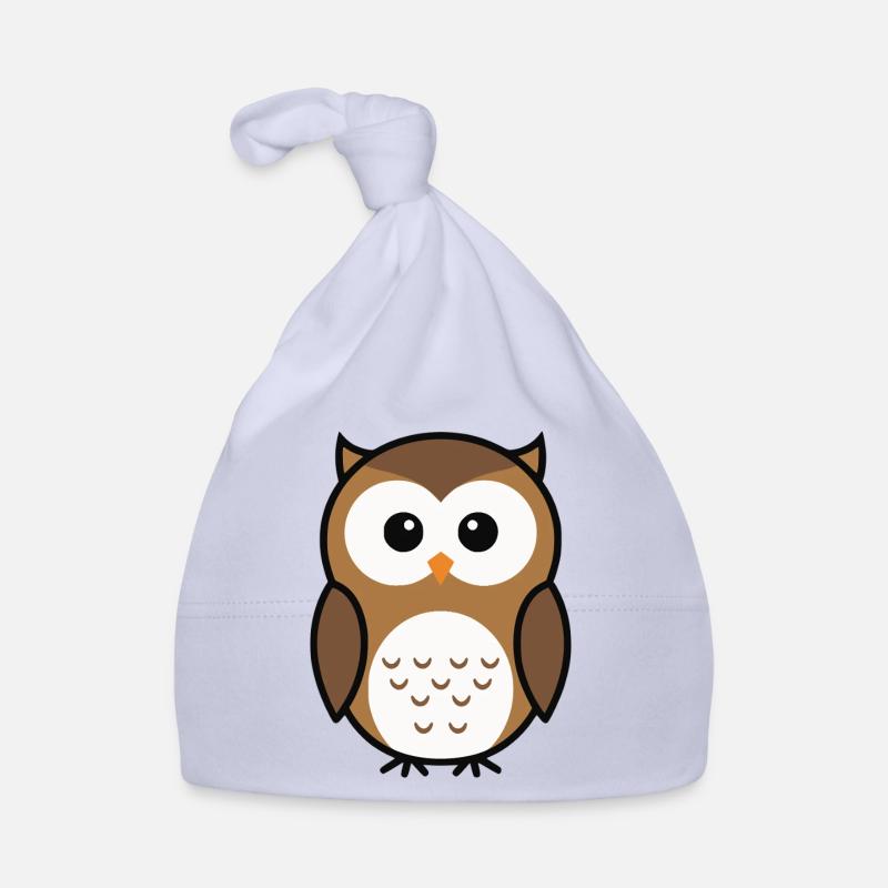 Süßer neugieriger Eule minimalistischen Stil Baby Bio-Mütze
