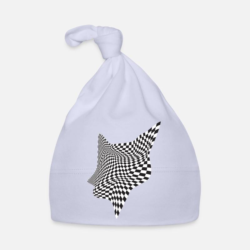 Flux à damier déformé Bonnet bio Bébé