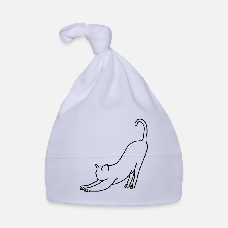 Chat qui étire l'animal Bonnet bio Bébé