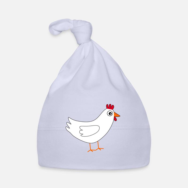 White Chicken Easter Organic Baby Cap