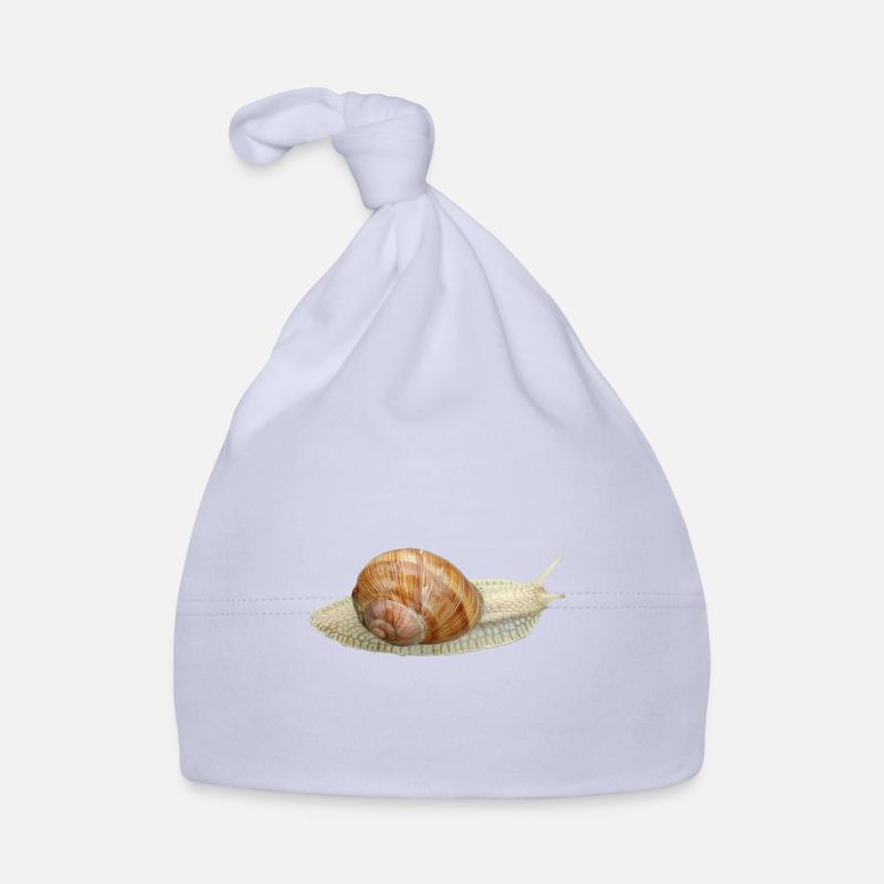 Snail, vineyard snail Organic Baby Cap