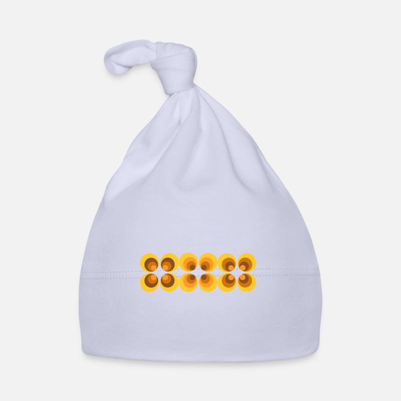 70s Flower Pattern Retro Organic Baby Cap