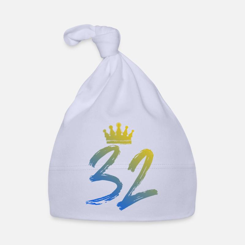 32 Number crown Organic Baby Cap