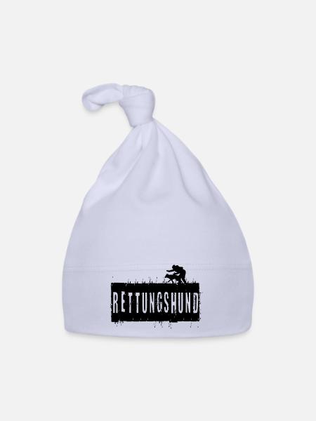TShirt Rettungshund - Baby Bio-Mütze - Sky - Vorne