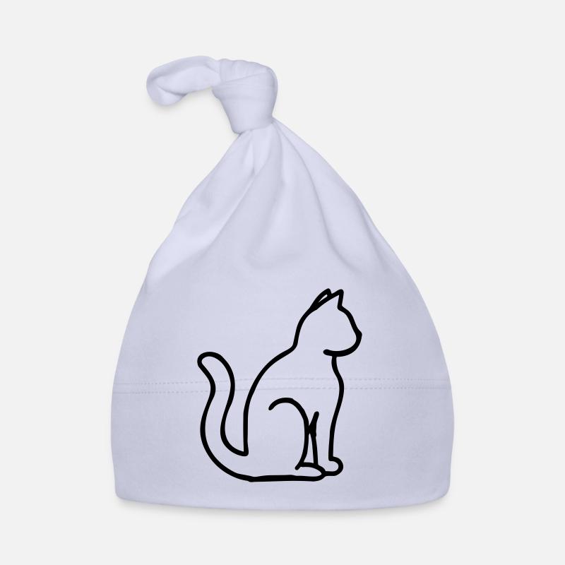 Chaton maison chat chat chaton - Bonnet bio Bébé - ciel