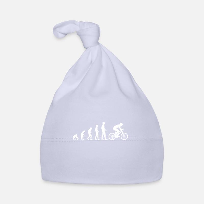t shirt evolution velo humour cycliste cadeau - Bonnet bio Bébé - ciel