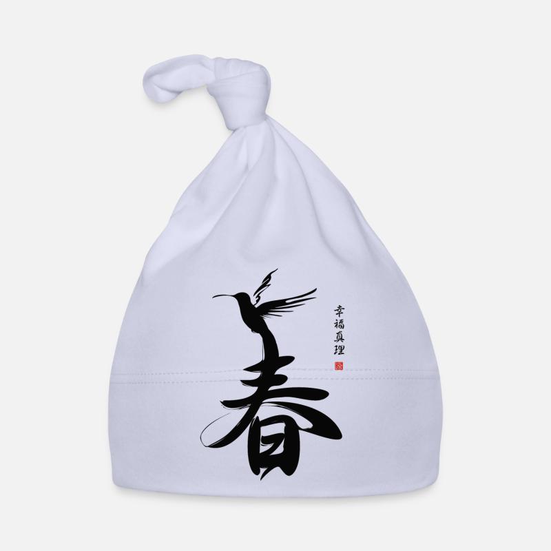 Japanese Script SPRING Bonnet bio Bébé