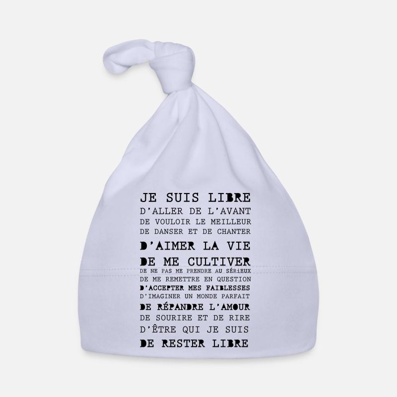 Je suis libre Bonnet bio Bébé