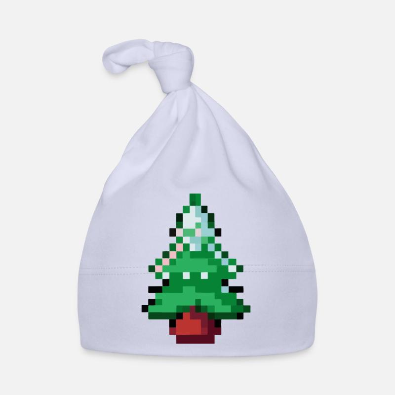 Christmas tree pixelated gift idea Christmas Organic Baby Cap